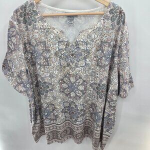 Catherine's White Boho Beaded Artsy Embroidered Tunic 2x